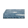 thumbnail image 3 of Unique Loom Outdoor Botanical Collection Area Rug - Curl (10' 8" Square Blue/Ivory), 3 of 6