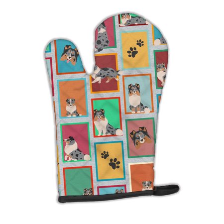 

Lots of Blue Merle Sheltie Oven Mitt 8.5 in x 12 in