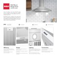 thumbnail image 3 of RCA 30 in. Heritage Collection 400 CFM Ducted Wall Mount Range Hood, Push Button Controls, LED Lights, Stainless Steel, 3 of 16