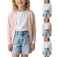 thumbnail image 5 of Dvprdro Girls' Fashion Solid Cardigan Cute Long Sleeve Lightweight Cover-Up for Teens, 5 of 5