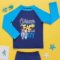 thumbnail image 4 of SYNPOS Child Boys Hawaii Long Sleeve Rashguard Two Pieces Swimsuit for 2-14Y Swimwear, 4 of 5