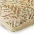 thumbnail image 2 of Euro Sham, Ivory Euro Sham Covers 26x26 inch (65x65 cm), Silk European Pillow Covers, Nature & Floral, Maple Leaf, Sequins Embellished, Art Deco, Modern Euro - Ageing Copper Foil, 2 of 3