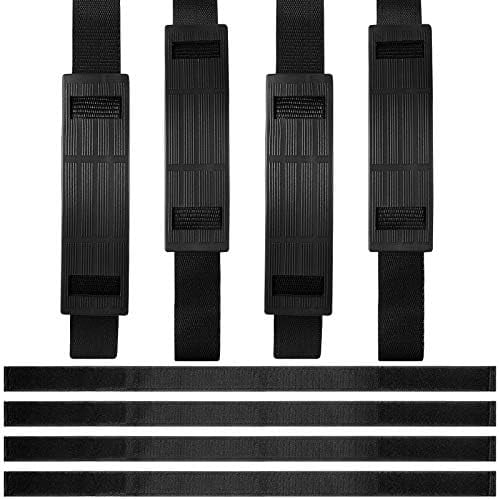 8 Pieces Adjustable Hoverboard Seat Attachment Straps and 4 Hoverboard Go Cart Strap Protector Hook Loop Fastening Cable Replacement for Kart Accessories Self Balance(27.56 Inches) black 27.56 Inches