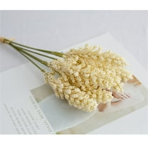 Xloro Artificial Grain Spike Foam Bouquets Faux Flower Stems for Home Decor DIY Vase Arrangements Table Centerpieces Indoor Outdoor Decorative Floral Picks (1Bundle 6Branches)