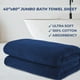 thumbnail image 2 of Toalla de baño Cotton Paradise de gran tamaño, 100% algodón, 100 x 200 cm, azul marino, 2 of 8
