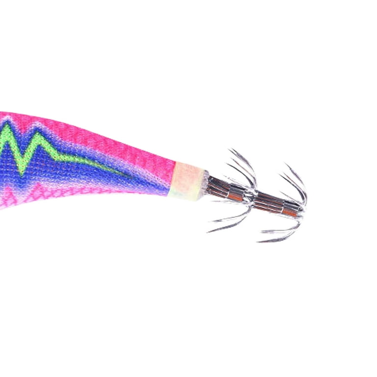 Squid Jig Hooks Wood Shrimp Squid Lures Fishing Lures for Fishing (Style A), Multicolor