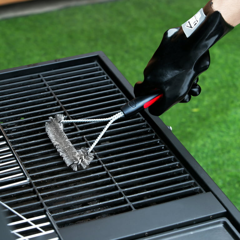Expert Grill Small 3 Sided Cleaning Grill Brush with Soft Handle 