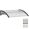 thumbnail image 1 of Outsunny Window Awning, Polycarbonate Cover Patio Awnings, White, 1 of 10