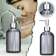 thumbnail image 2 of Large Manual Soap Dispenser Clear Glass Bottle, 2 of 4
