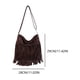 thumbnail image 2 of Bolso Mano Retro Bandolera Vaquera Occidental Cuero Gamuza para Mujer, 2 of 9