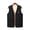 Black 3XL, variant on Men Thermal Waistcoat V-neck Sleeveless Velvet Lining Cotton Vest with Pockets Solid Color Single Breasted Windproof Warm Bottoming Vest Jacket