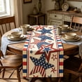 thumbnail image 4 of Aufmer Patriotic Festival Table Runner Set Star Firework USA Flag Printed Polyester Cloth Mat Combination For 4th Of July Dining Room Multi Scene Holiday Layout, 4 of 6