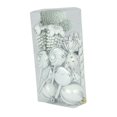 thumbnail image 3 of 15 piezas de adornos navideños Perfecl bolas dulces bastones para celebración de compromisos Plata, 3 of 8