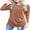 Brown Red, variant on Women's Casual Long Sleeve Tunic Tops Fall T-shirt Blouses