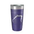 thumbnail image 1 of Hammertown Lake Map Tumbler Travel Mug Insulated Laser Engraved Coffee Cup Jackson City Reservoir Ohio 20 oz Purple, 1 of 1