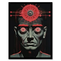 Big Brother Is Watching You George Orwell 1984 Artwork Framed Wall Art Print A4
