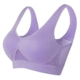 thumbnail image 1 of Sujetador sin costuras de cobertura completa para mujer con acolchado extraíble, sujetador deportivo de malla ahuecado con ventilación para una experiencia cómoda, 1 of 5