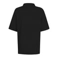 thumbnail image 5 of Yigetop Collared Shirts for Women Summer Short Sleeve Work Dressy Tops Shirts for Women Business T-Shirts for Work & Casual Work Shirts for Women Black L, 5 of 7