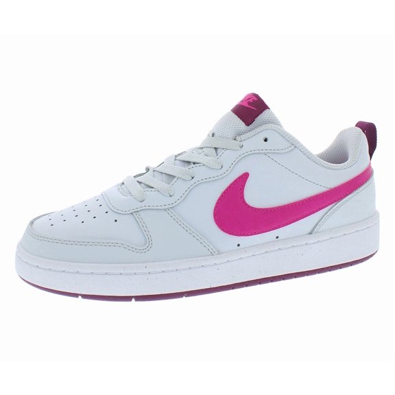 Nike Court Borough Low 2 GS Girls Shoes Size 7, Color: Pure Platinum/Pink Prime