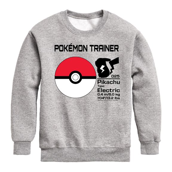 Pokémon - Pokeball Trainer Graphic Long Sleeve Fleece Sweatshirt