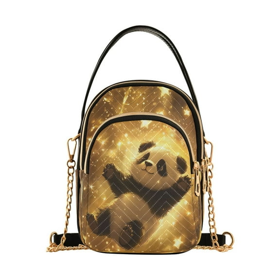 DIXRUYEE Cross Body Fashion Shoulder Waist Purse Bags Starry Panda Dreams Pocket Handbags