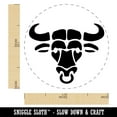 thumbnail image 2 of Water Buffalo Ox with Nose Ring Self-Inking Rubber Stamp Ink Stamper - Sky Blue Ink - Medium 1 Inch, 2 of 7