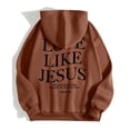 thumbnail image 6 of DHFJKG Zip Up Hoodie Women Jesus Letter Printed Long Sleeve Pocket Drawstring Sweatshirts Casual Sports Track Jackets, 6 of 7