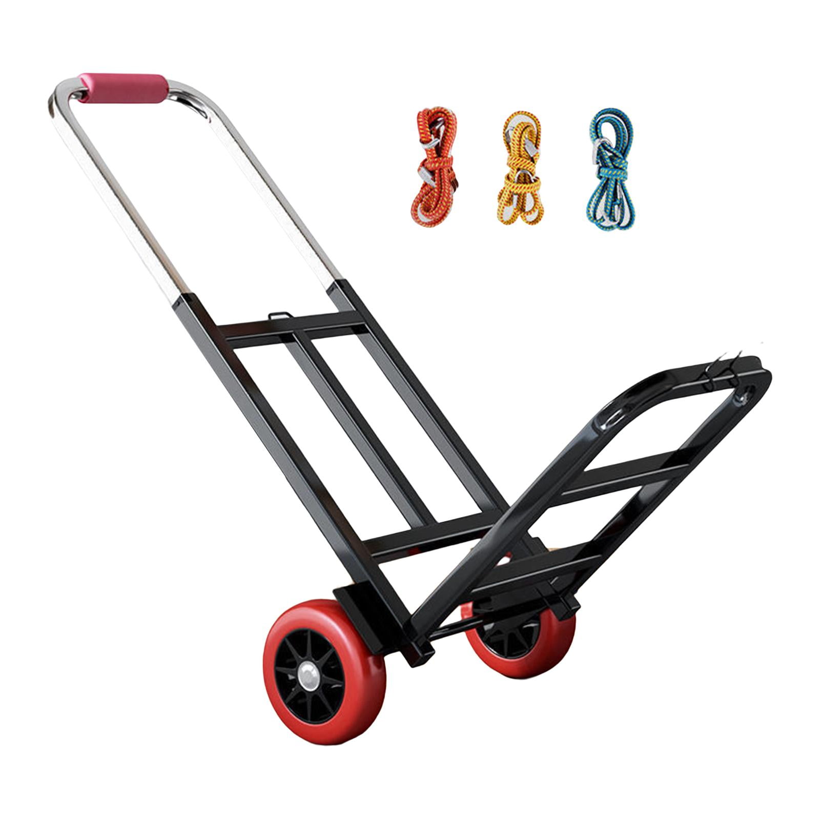 jiaping Folding Hand Truck Hand Cart Utility Carts Carrier with 3 Elastic Ropes Portable