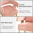 thumbnail image 4 of LAZZO Modern Velvet Barrel Accent Chair, Comfy Upholstered Reading Armchair for Living Room Bedroom, Pink, 4 of 8