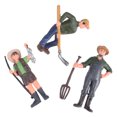 thumbnail image 4 of 3pcs Lifelike Farm Worker Model Figurines Dollhouse Mini People Figures Decor, 4 of 7