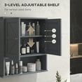 kleankin Wall-Mounted Farmhouse Bathroom Medicine Cabinet with Open ...