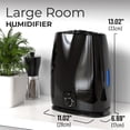 thumbnail image 3 of Everlasting Comfort Humidificador de niebla fría para dormitorio (6 l), sin filtro, silencioso, ultrasónico, vaporizador de aire para habitación grande con difusor y bandeja de aceite esencial (negro), 3 of 3