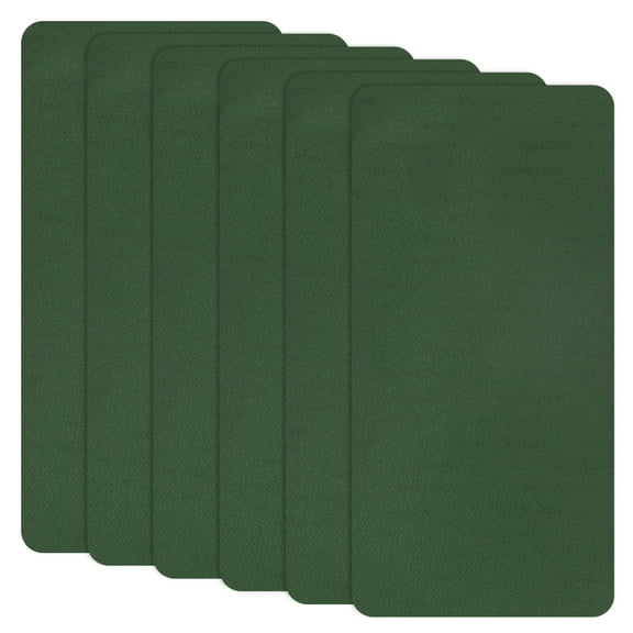Uxcell 6-Pack Polyester Repair Patches, 7.9 x 3.9" Self-Adhesive Fabric Repair Patches for Sofas, Army Green