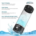 thumbnail image 3 of Hydrogen Water Bottle Generator - 3 Min SPE PEM Tech, 2025 Model, 420ML Portable Hydro Water Bottle Machine for Travel, Wellness & Recovery, Ideal for Kids, Men & Women - Black, 3 of 8