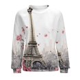 thumbnail image 7 of Eiffel Tower Womens Oversized Sweatshirts Hoodies Crewneck Casual Tops Comfy FallWinter Clothes 2024, 7 of 7