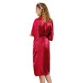 thumbnail image 2 of Peignoir de Lingerie pour Femmes en Satin avec Garniture en Dentelle, Kimono Aguichant de Nuit avec Liens à l'Intérieur, 2 of 3