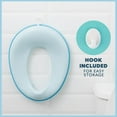 thumbnail image 3 of Todays Kids Toddler Potty Training Seat - Toddler Toilet Seat Attachment for Boys & Girls w/Splash Guard, Non-Slip Grip for Secure Fit, Fits Standard Round & Oval Toilets, Storage Hook Included, Blue, 3 of 7