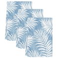 thumbnail image 2 of Blue Palm Leaf Kitchen Towels Set of 3, Summer Coastal Botanical Tropical Absorbent Dish Towels for Kitchen, Microfiber Hand Towel, Quick Drying Tea Towel for Cleaning Decorative Dishcloths, 2 of 7