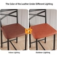 thumbnail image 6 of Bar Stools Set of 2, Counter Height Bar Chairs with Back and Thick Cushion, Upholstered Dining Chairs with Padded Seat, Barstools for Kitchen Island, Bar, Dining Room, Modern Brown, 6 of 7