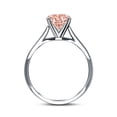 thumbnail image 3 of Solitaire Teardrop Simulated Morganite CZ Wedding Ring 925 Sterling Silver Size 7, 3 of 5