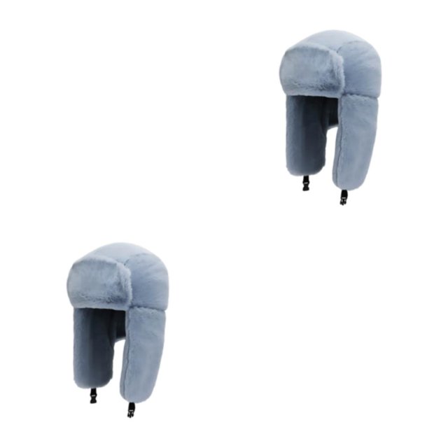 Guardoinrt Step Up Winter Style Thicken Earflap Caps Soft Texture Earflap Caps Autumn grey 2Set