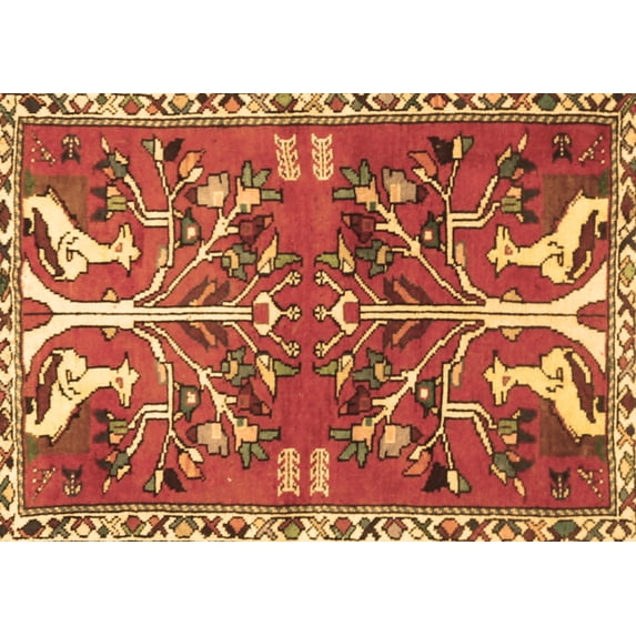 Ahgly Company Indoor Rectangle Persian Brown Traditional Area Rugs, 2' x 5'