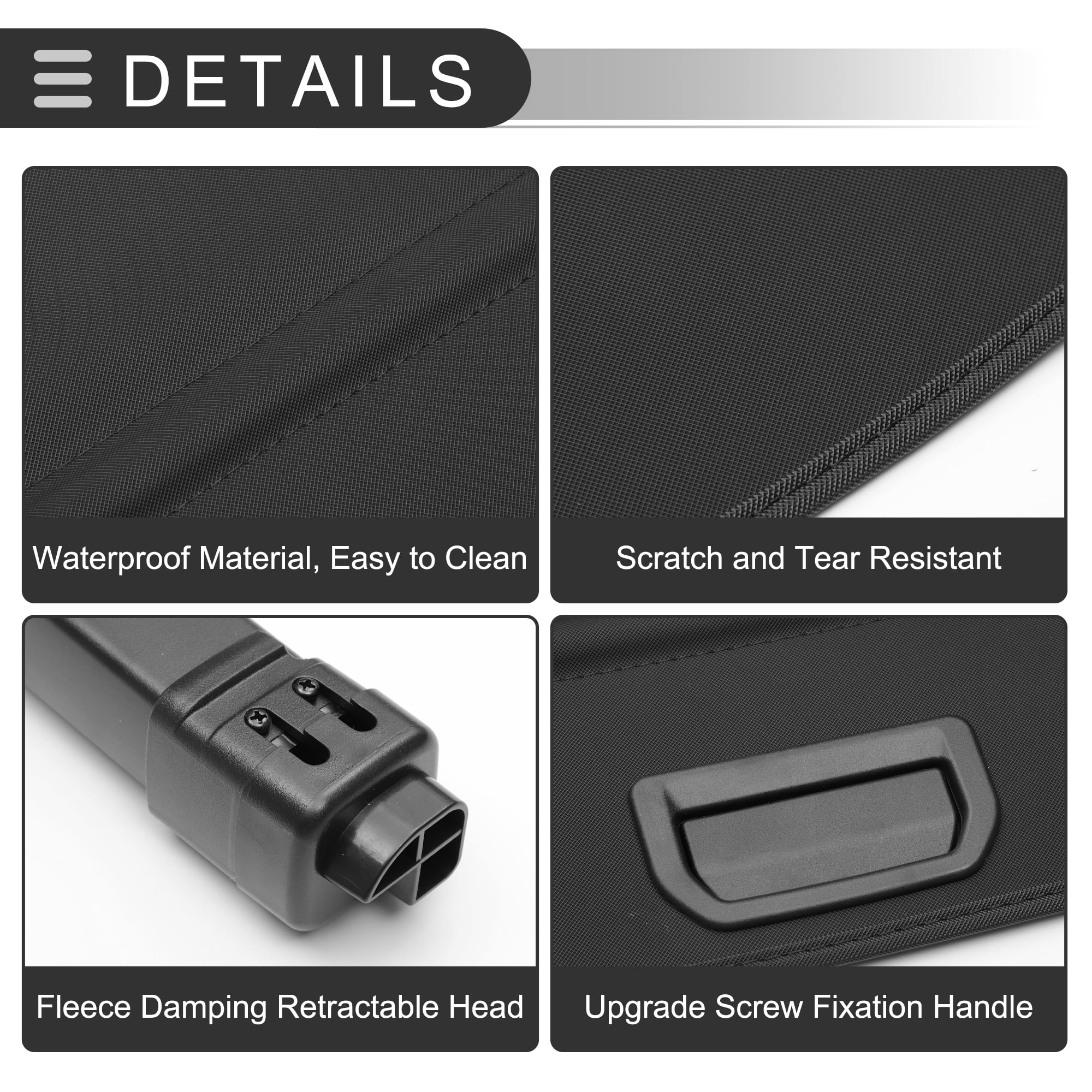 Unique Bargains Retractable Cargo Cover for GMC Acadia 2017-2023 Rear Trunk Screen Black