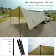 thumbnail image 4 of GEERTOP Large Car Awning Tarp for Camping Backpacking Tarp SUV Tailgate Truck Canopy Sun Shade Waterproof Outdoor Rear Vehicle Awning Shelter for Van, MPV, Campers, 4 of 7