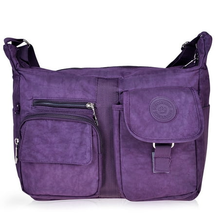 Jacquard Nylon Tote Bag - Nylon Cross-body Bag for Women, Large-capacity Handbag Casual Messenger Bag Tote Handbags for Ladies