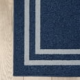thumbnail image 4 of Washable Skid-Resistant Runner Rug, Border, Denim Twist and Light Grey, 26" x 72", 4 of 9