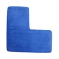 thumbnail image 4 of Alfombra de baño en forma de L, antideslizante, lavable, suave, para el hogar Azul marino, 4 of 7