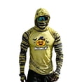 thumbnail image 2 of GrmtClth Halloween Sun Protection Shirt Mens Full Face & Neck Cover Hooded Sun Protection Long Sleeve Halloween Mens Tops Yellow 2XL, 2 of 3