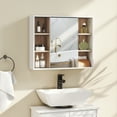 thumbnail image 2 of HOMCOM Armoire de Rangement de Salle de Bain Murale avec Porte Miroir, Étagère, 2 of 10