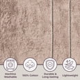 thumbnail image 6 of 6-Piece Quick Dry Bath Towels Set - 100% Cotton Towel Set for Bath, Gym, and Spa (Taupe), 6 of 9